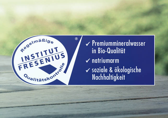 Elisabethen Quelle Qualitätssiegel SGS Institut Fresenius SGS Institut Fresenius Qualitätssiegel